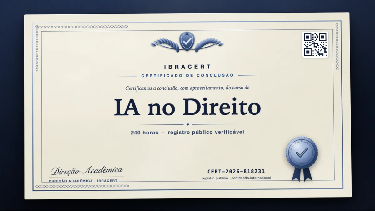 Capa do curso IA no Direito