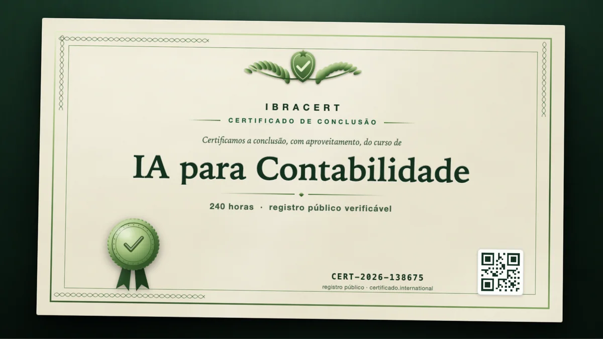 Capa do curso IA para Contabilidade