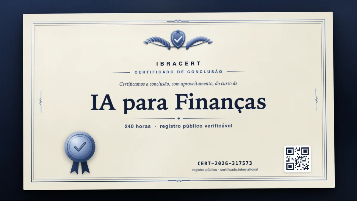 Capa do curso IA para Finanças