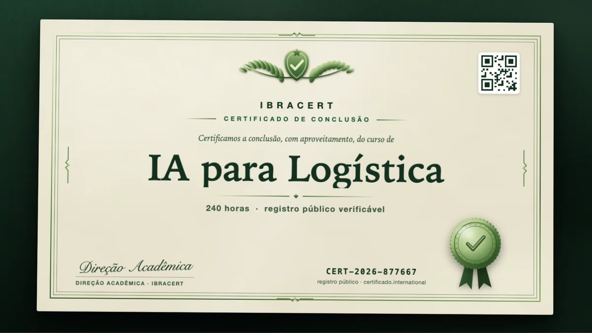 Capa do curso IA para Logística