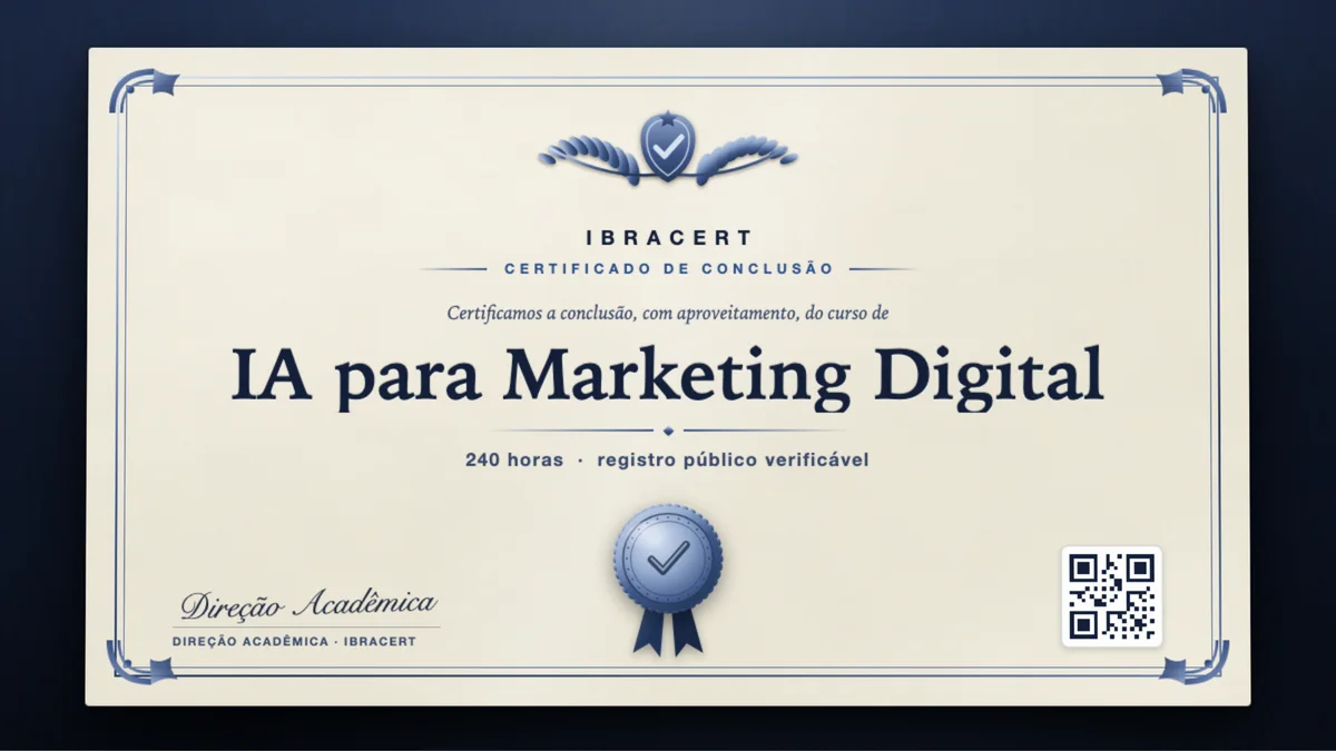 Capa do curso IA para Marketing Digital