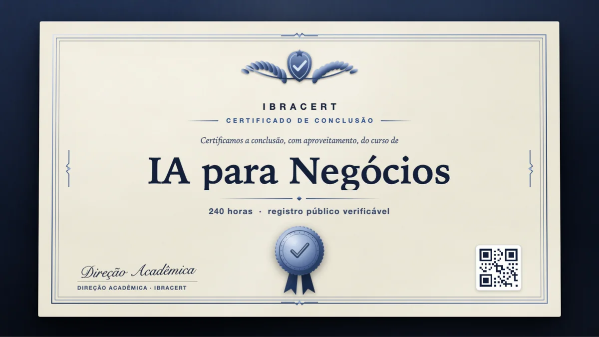 Capa do curso IA para Negócios