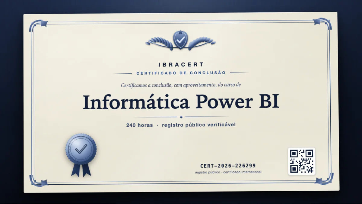 Capa do curso Informática Power BI