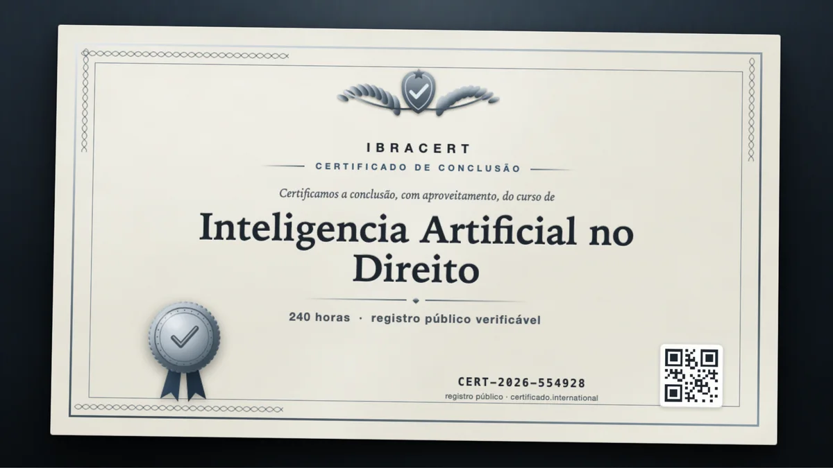 Capa do curso Inteligencia Artificial no Direito