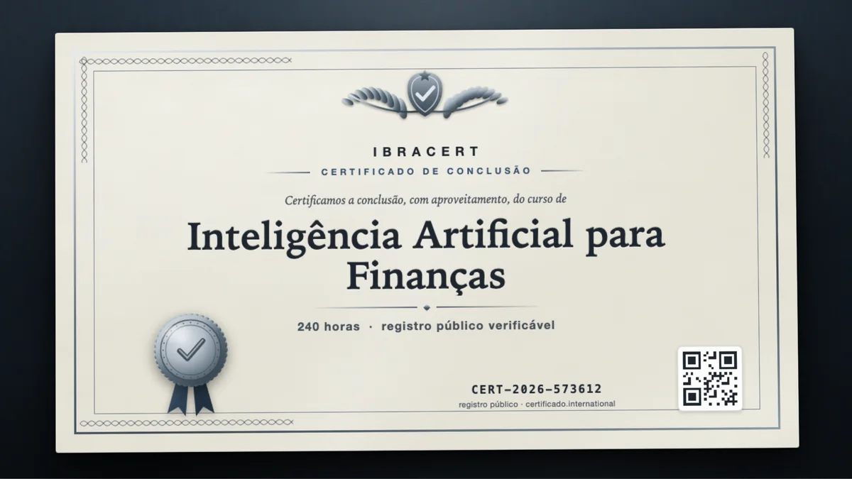Capa do curso Inteligência Artificial para Finanças