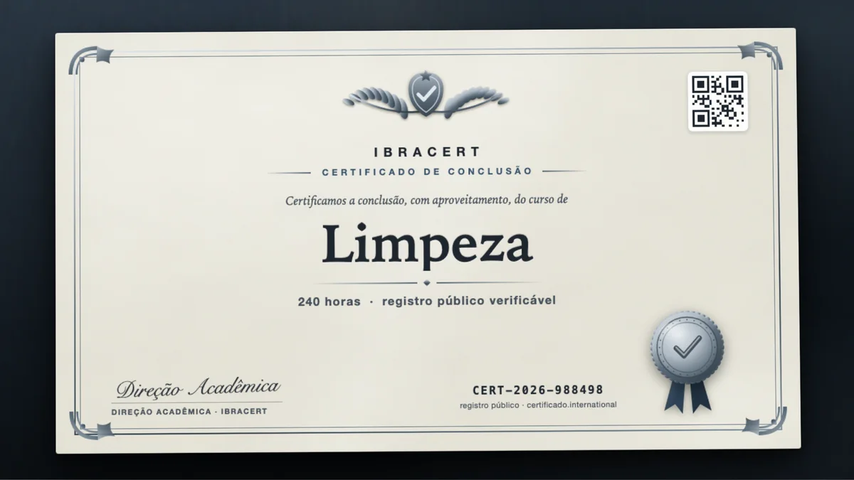 Capa do curso Limpeza