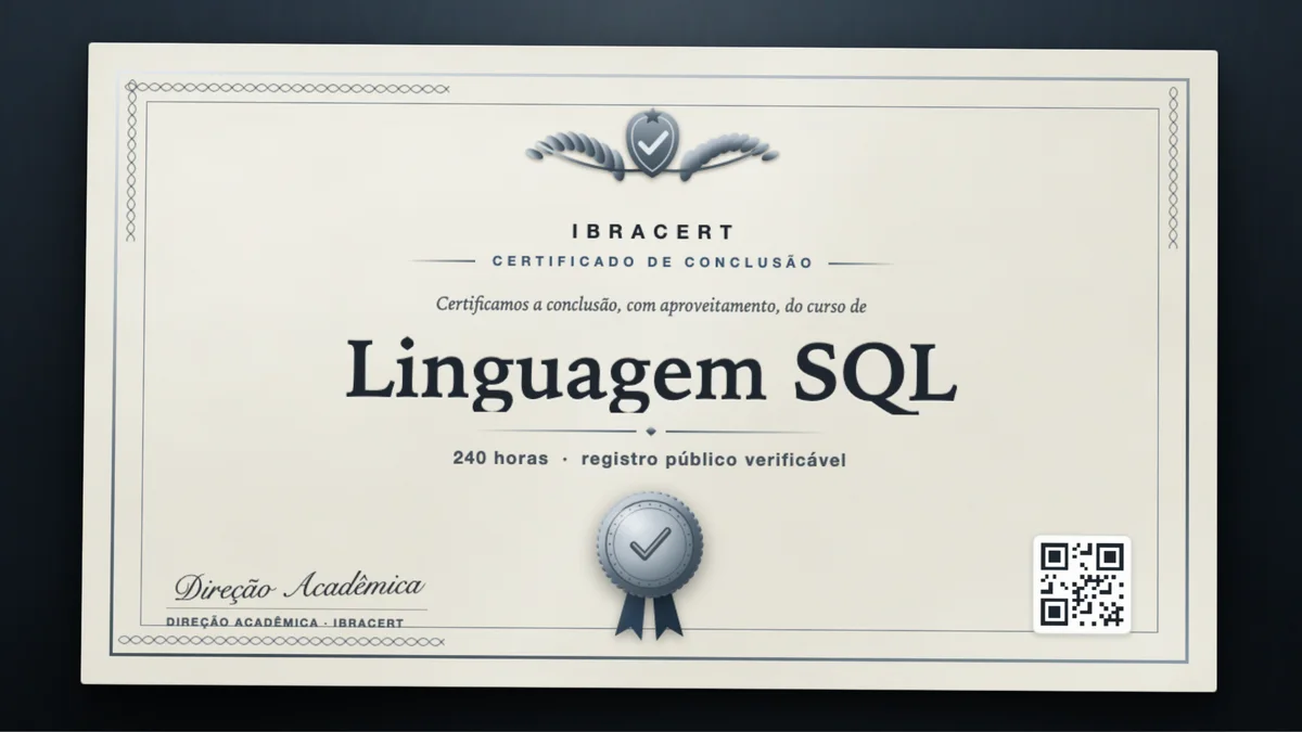Capa do curso Linguagem SQL