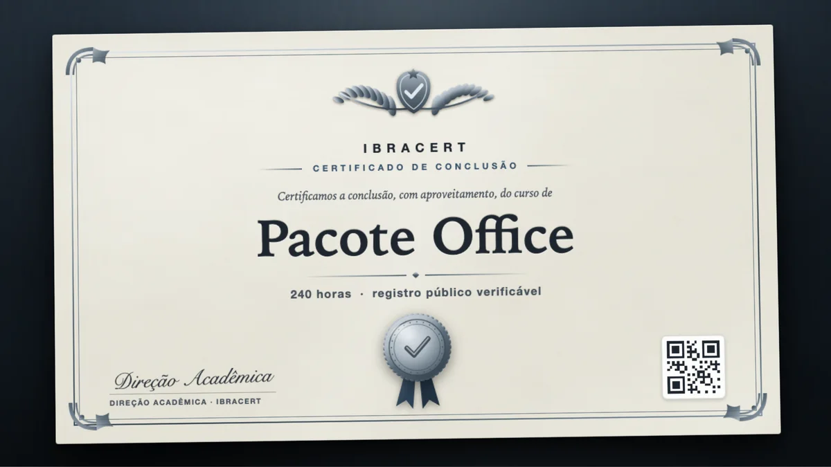 Capa do curso Pacote Office