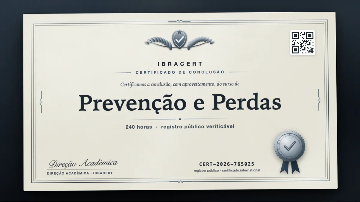 Capa do curso Prevenção e Perdas