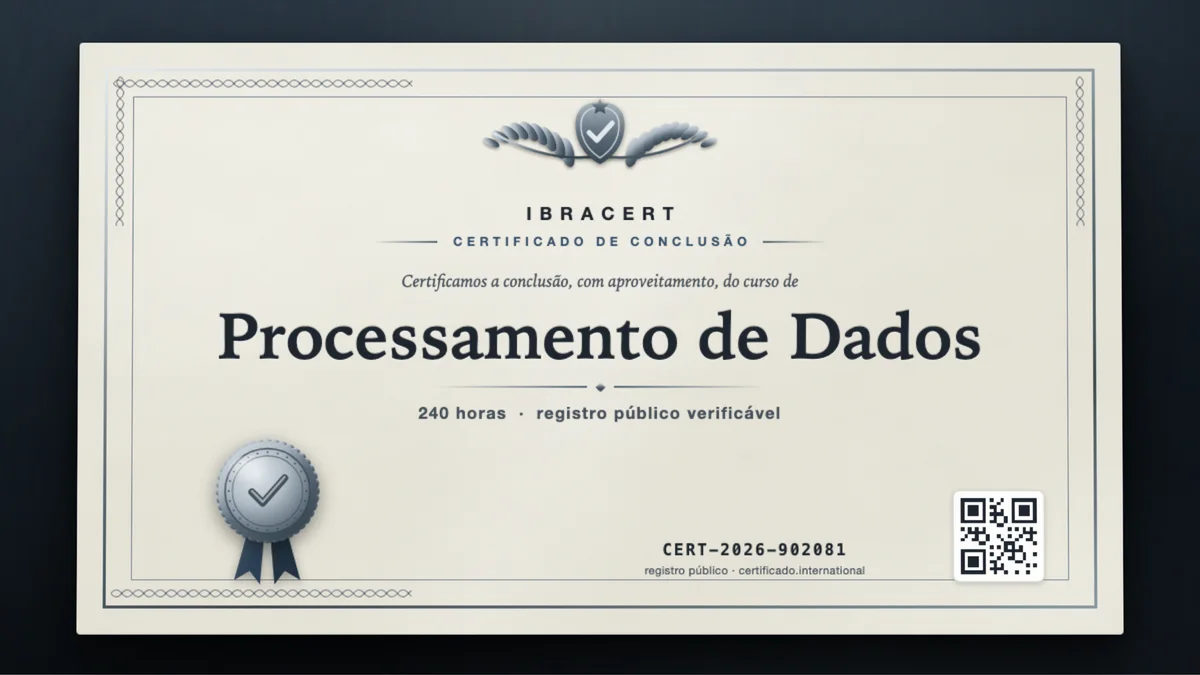 Capa do curso Processamento de Dados