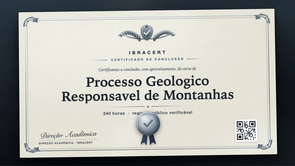 Capa do curso Processo Geologico Responsavel de Montanhas