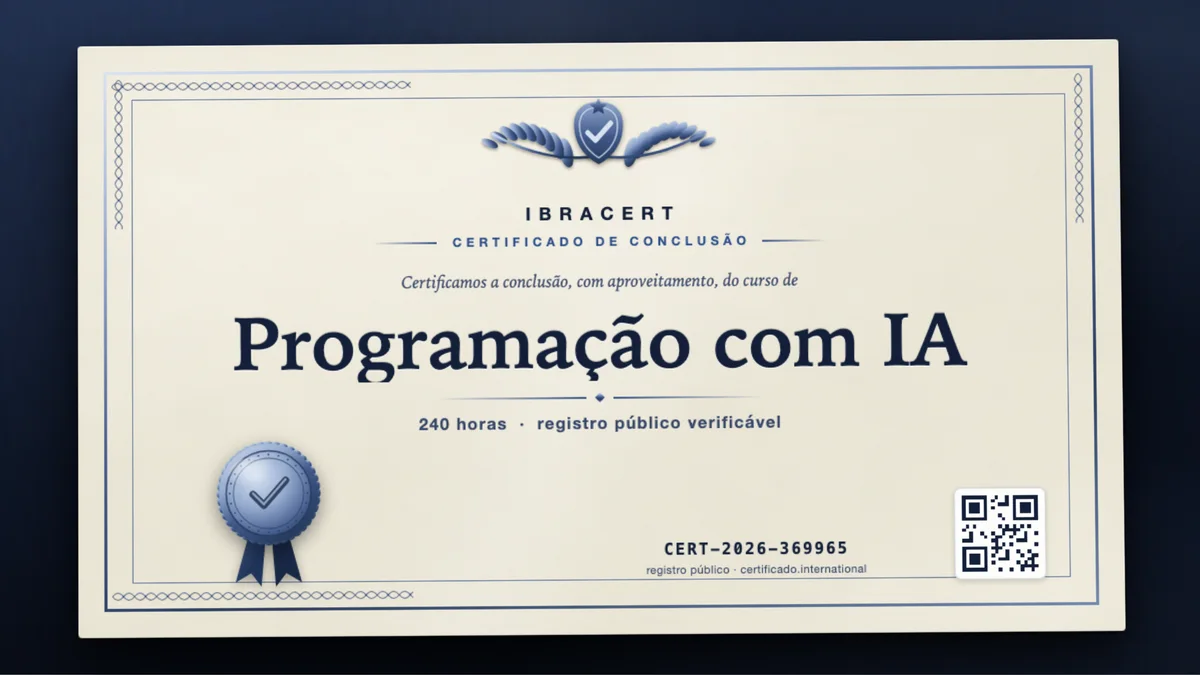 Capa do curso Programação com IA