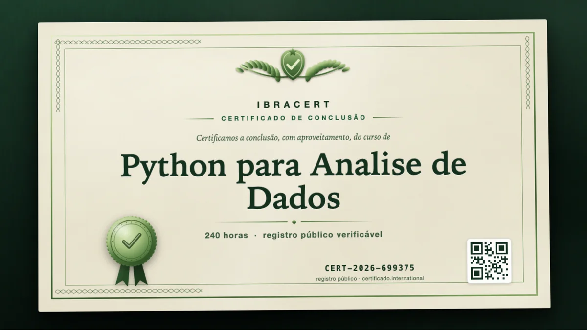 Capa do curso Python para Analise de Dados