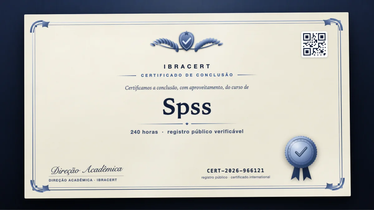 Capa do curso Spss
