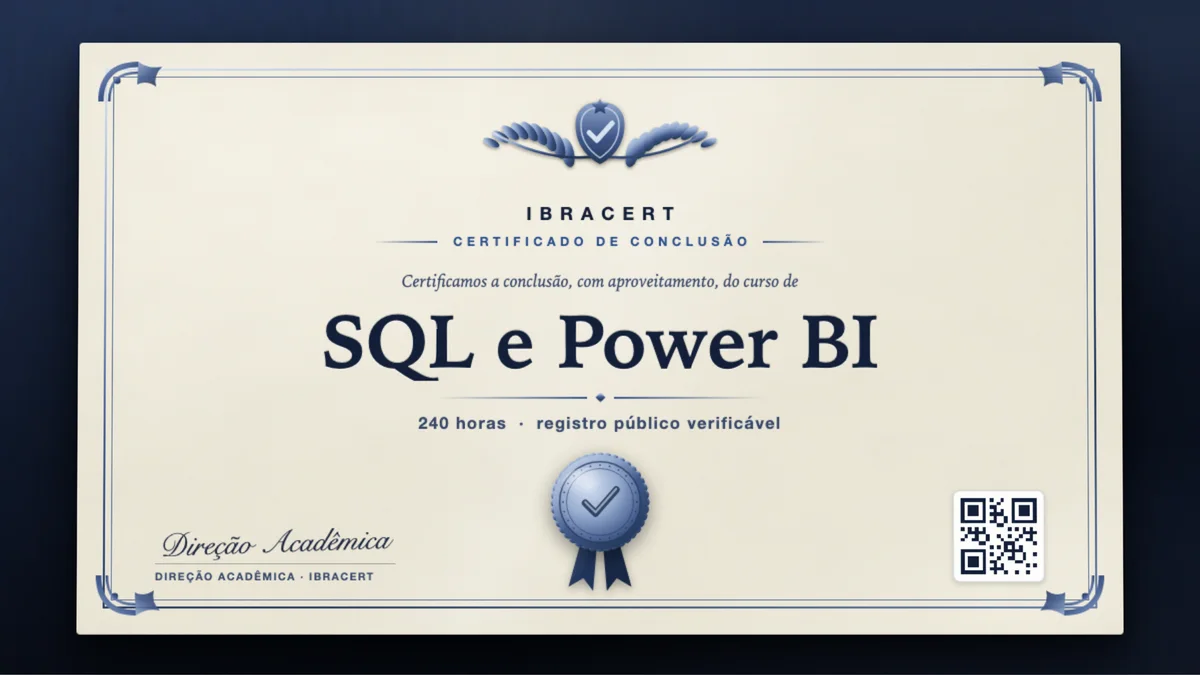 Capa do curso SQL e Power BI