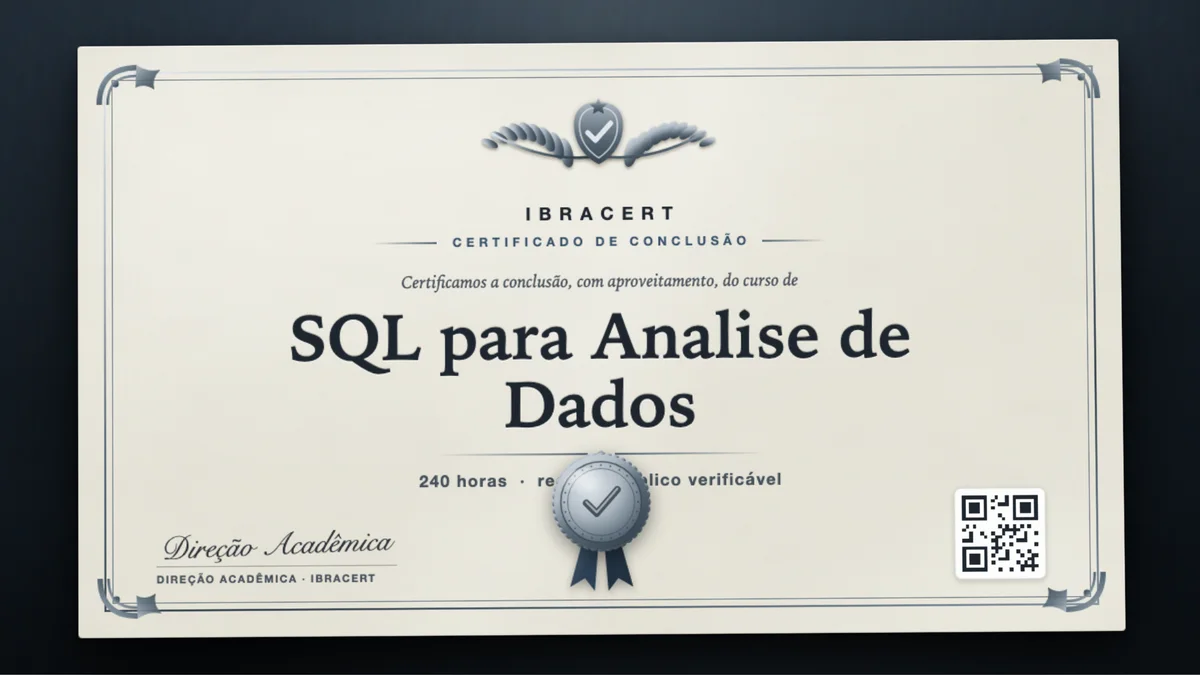 Capa do curso SQL para Analise de Dados