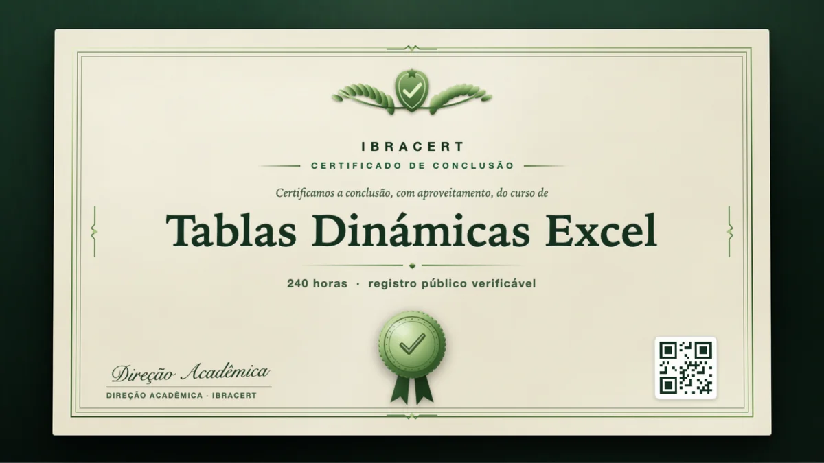Capa do curso Tablas Dinámicas Excel