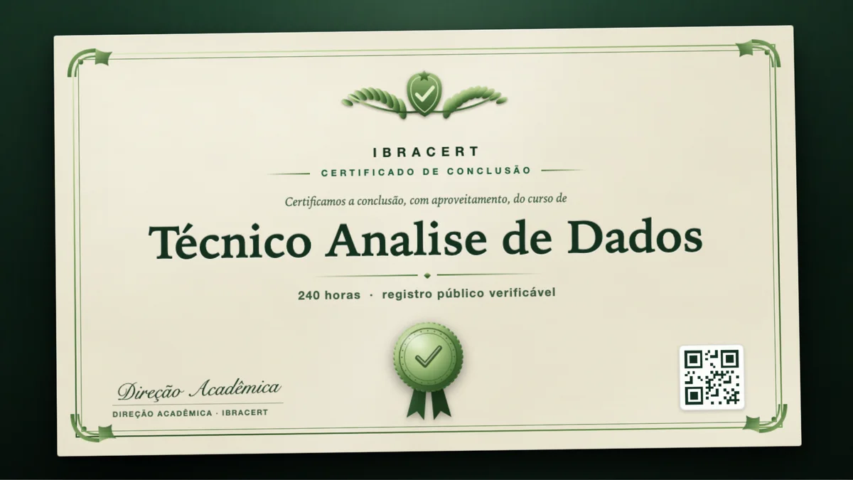 Capa do curso Técnico Analise de Dados