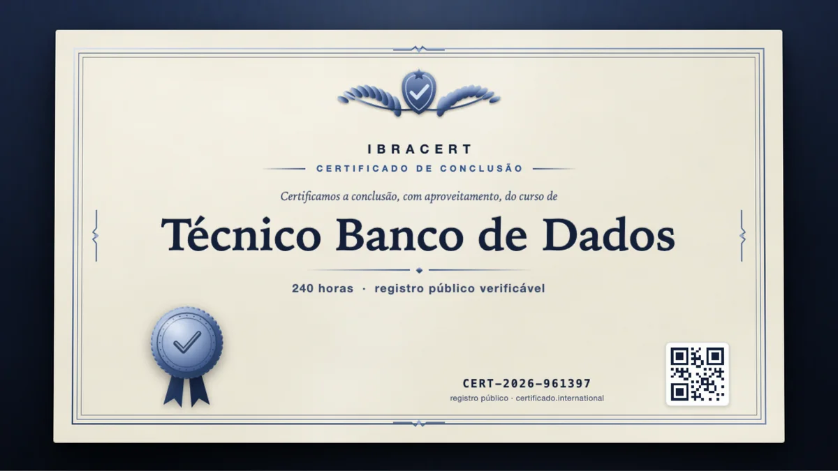 Capa do curso Técnico Banco de Dados