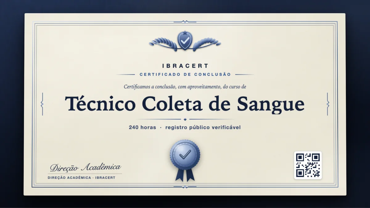 Capa do curso Técnico Coleta de Sangue