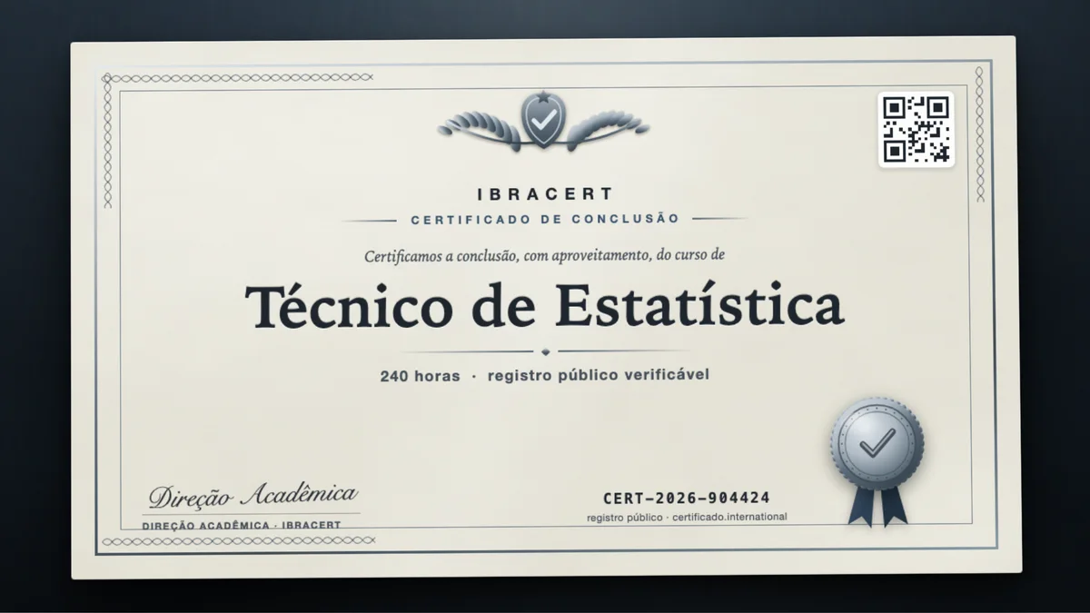 Capa do curso Técnico de Estatística