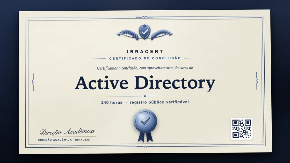 Capa do curso Active Directory