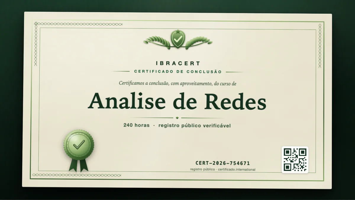 Capa do curso Analise de Redes
