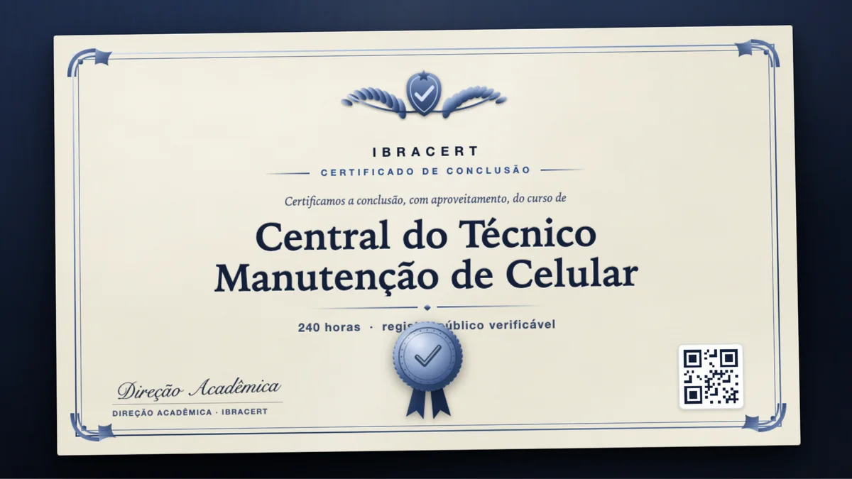 Capa do curso Central do Técnico Manutenção de Celular