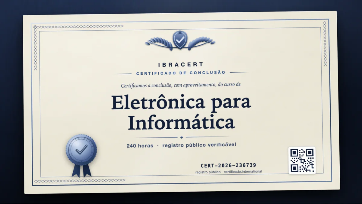 Capa do curso Eletrônica para Informática