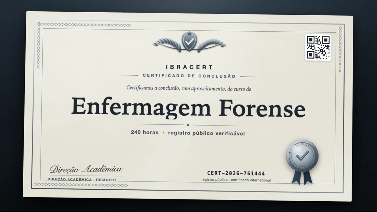 Capa do curso Enfermagem Forense