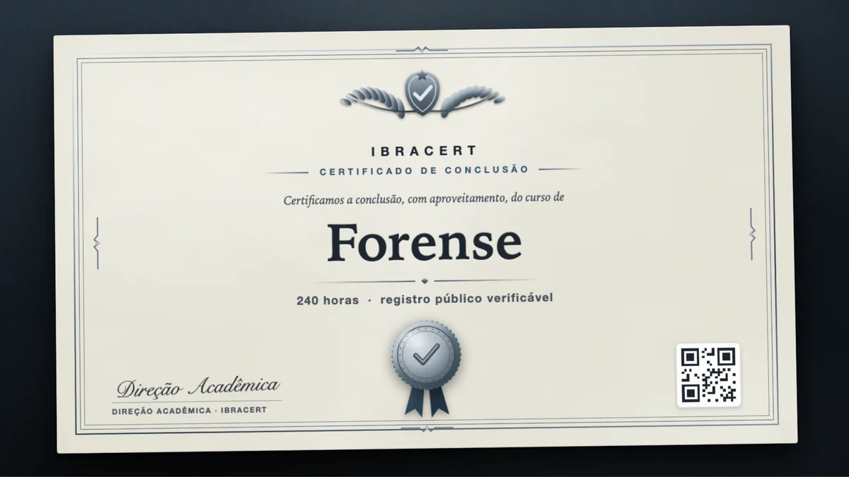 Capa do curso Forense