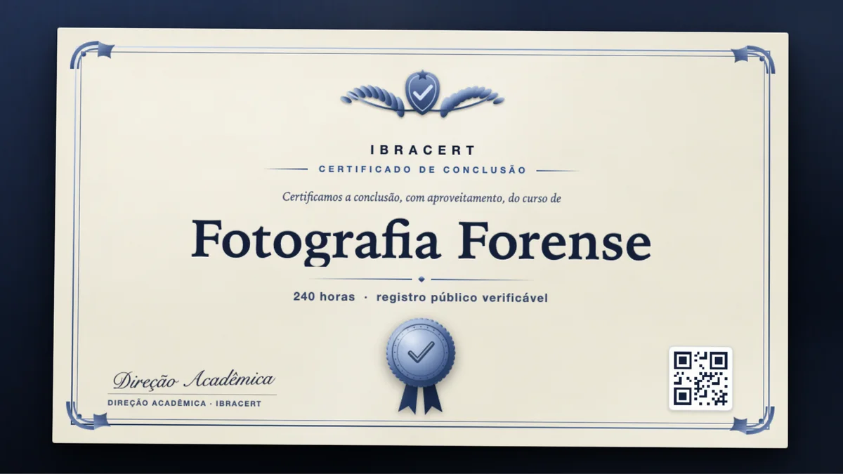 Capa do curso Fotografia Forense