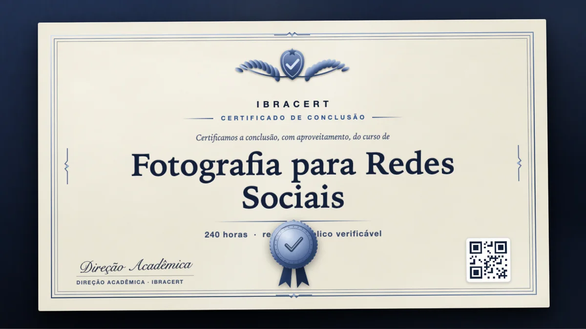 Capa do curso Fotografia para Redes Sociais