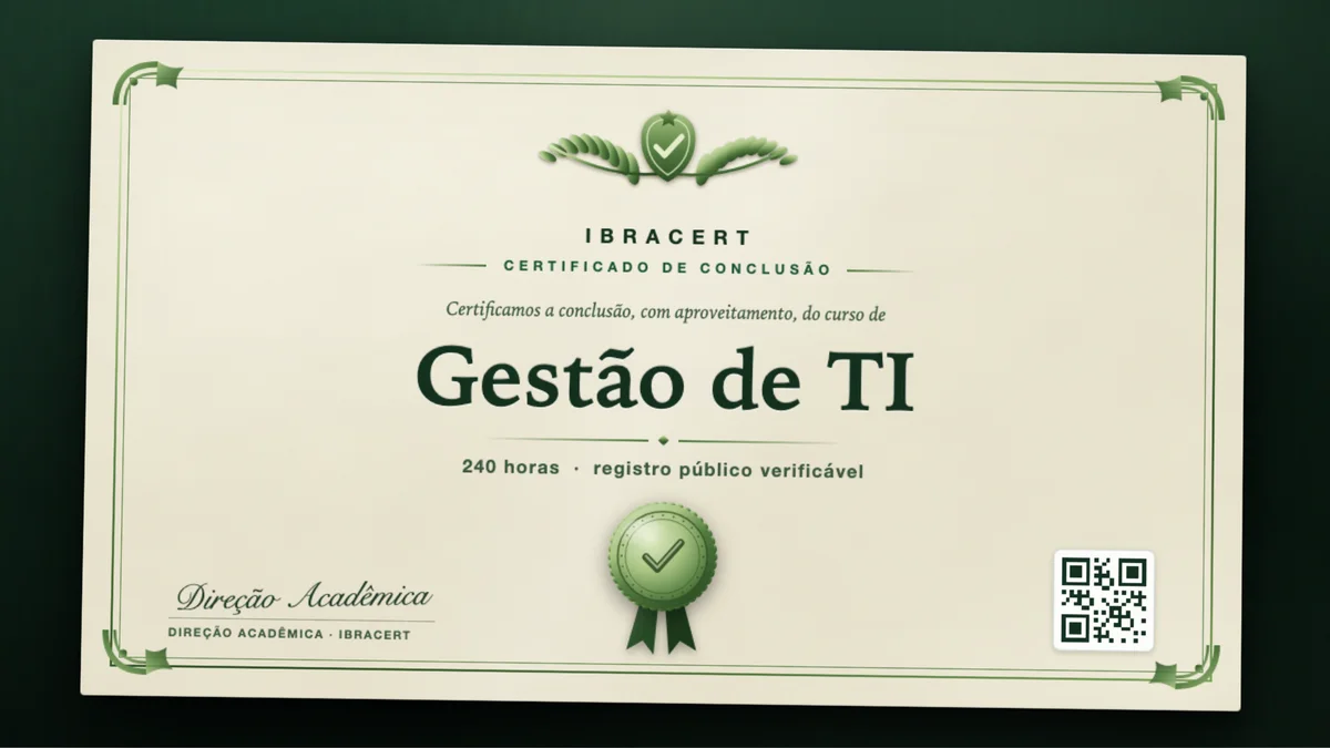 Capa do curso Gestão de TI