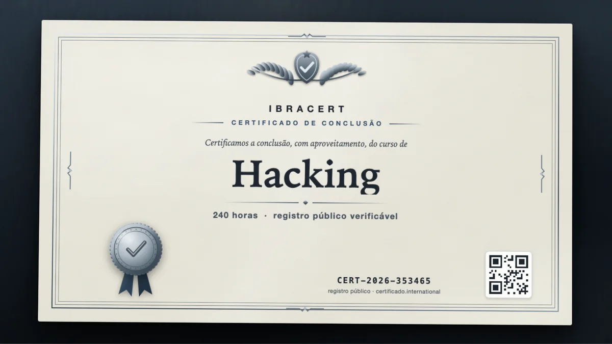 Capa do curso Hacking
