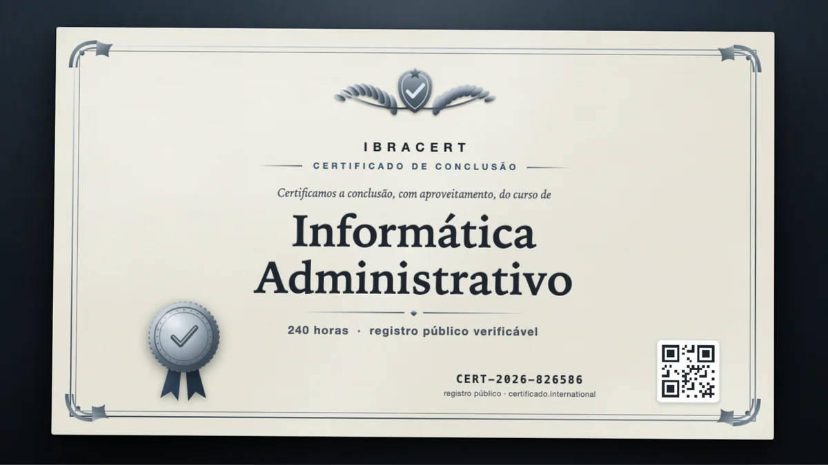 Capa do curso Informática Administrativo
