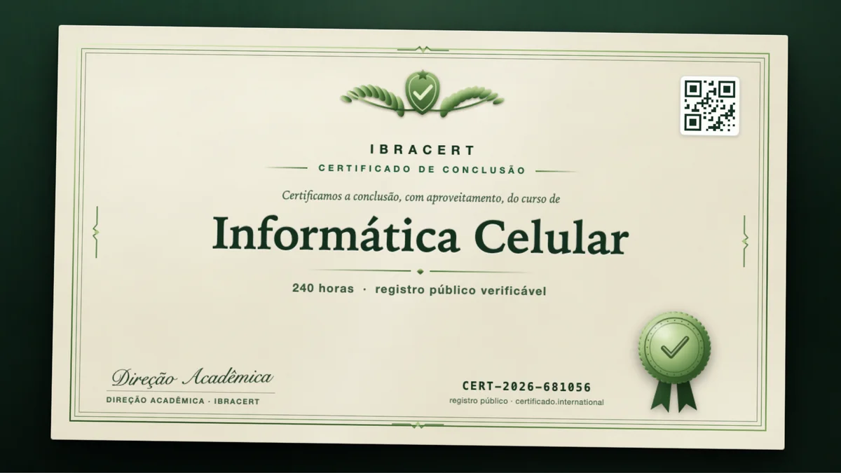 Capa do curso Informática Celular