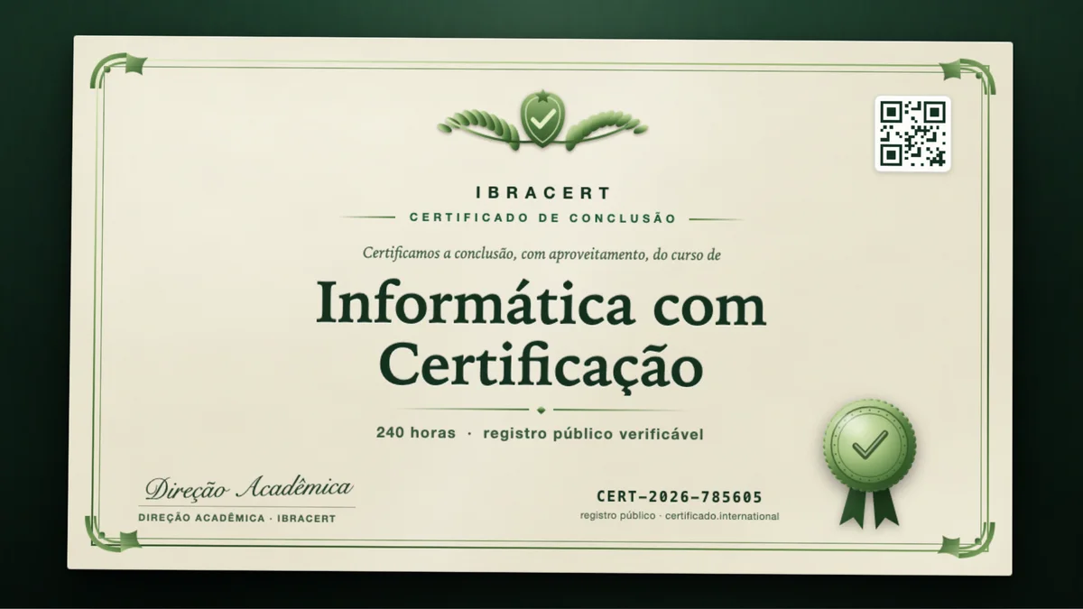 Capa do curso Informática com Certificação