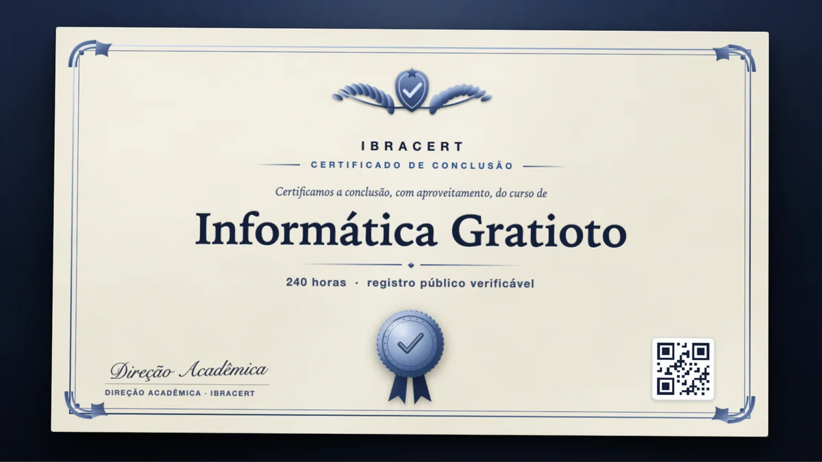 Capa do curso Informática Gratioto