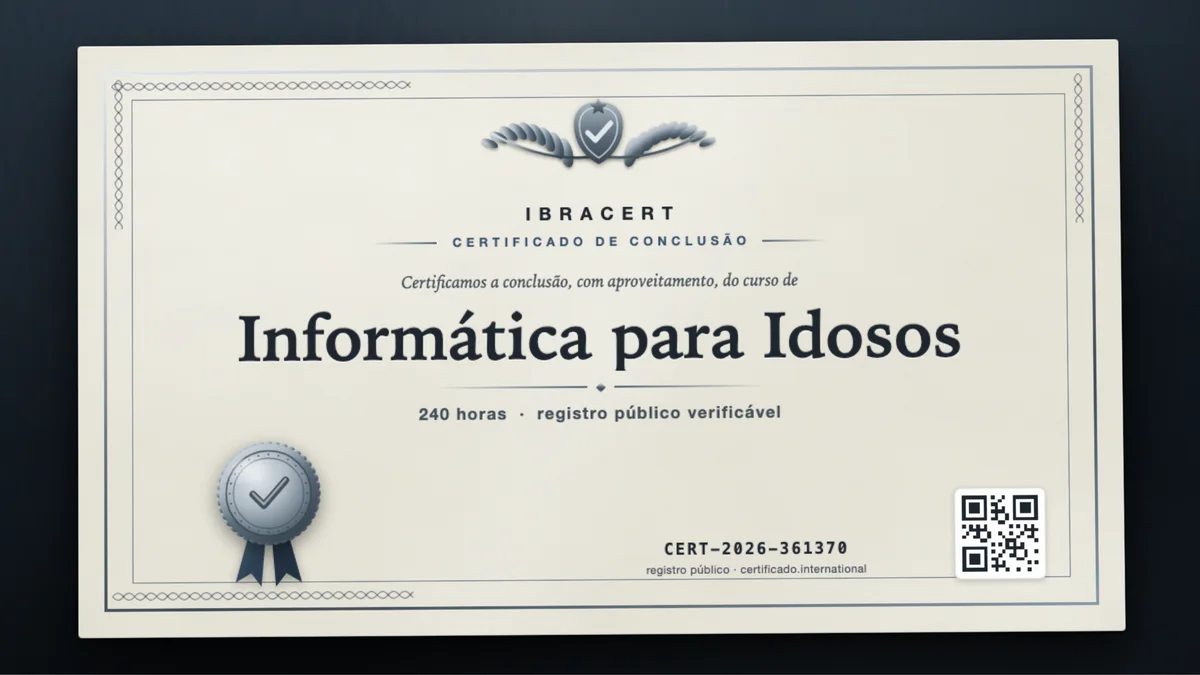 Capa do curso Informática para Idosos