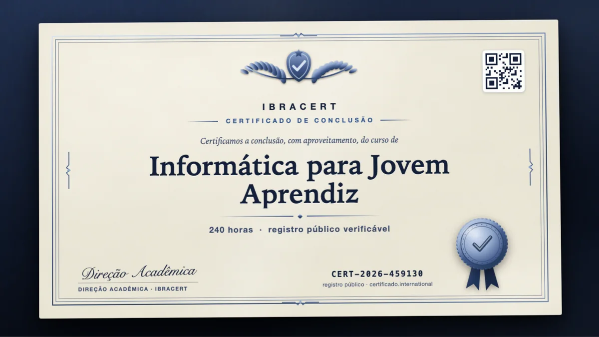 Capa do curso Informática para Jovem Aprendiz