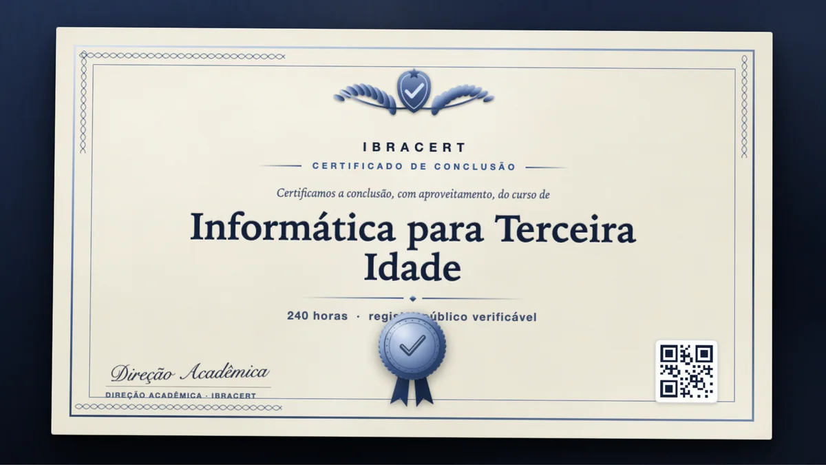 Capa do curso Informática para Terceira Idade