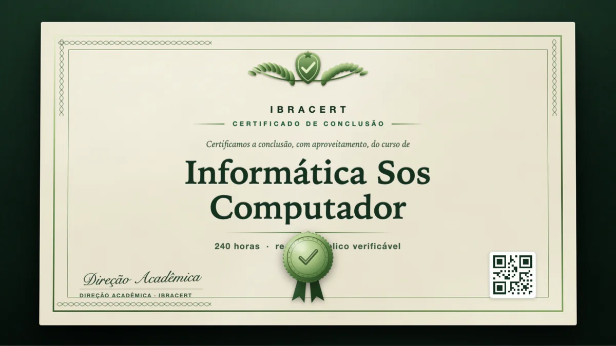 Capa do curso Informática Sos Computador