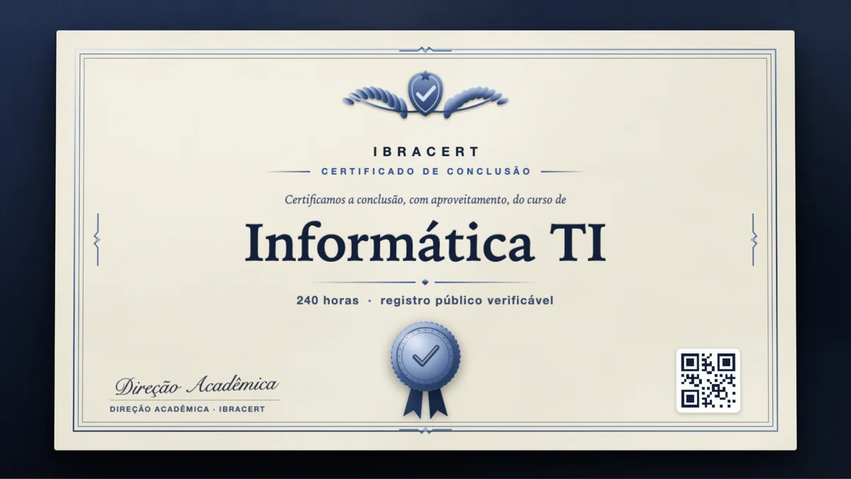 Capa do curso Informática TI