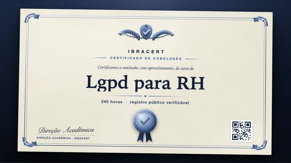 Capa do curso Lgpd para RH
