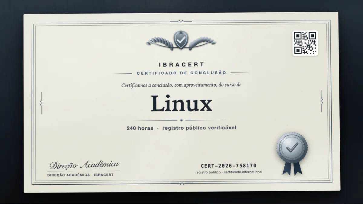 Capa do curso Linux
