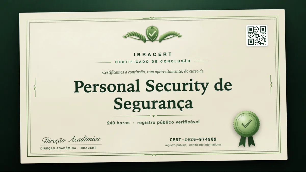 Capa do curso Personal Security de Segurança