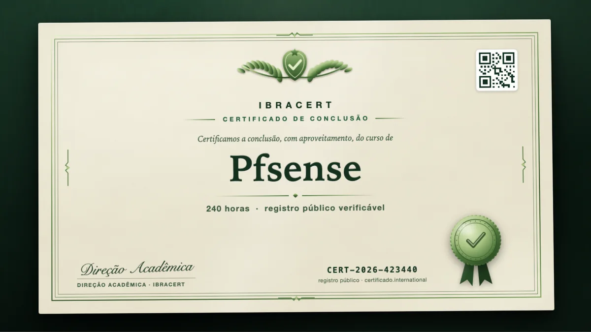 Capa do curso Pfsense