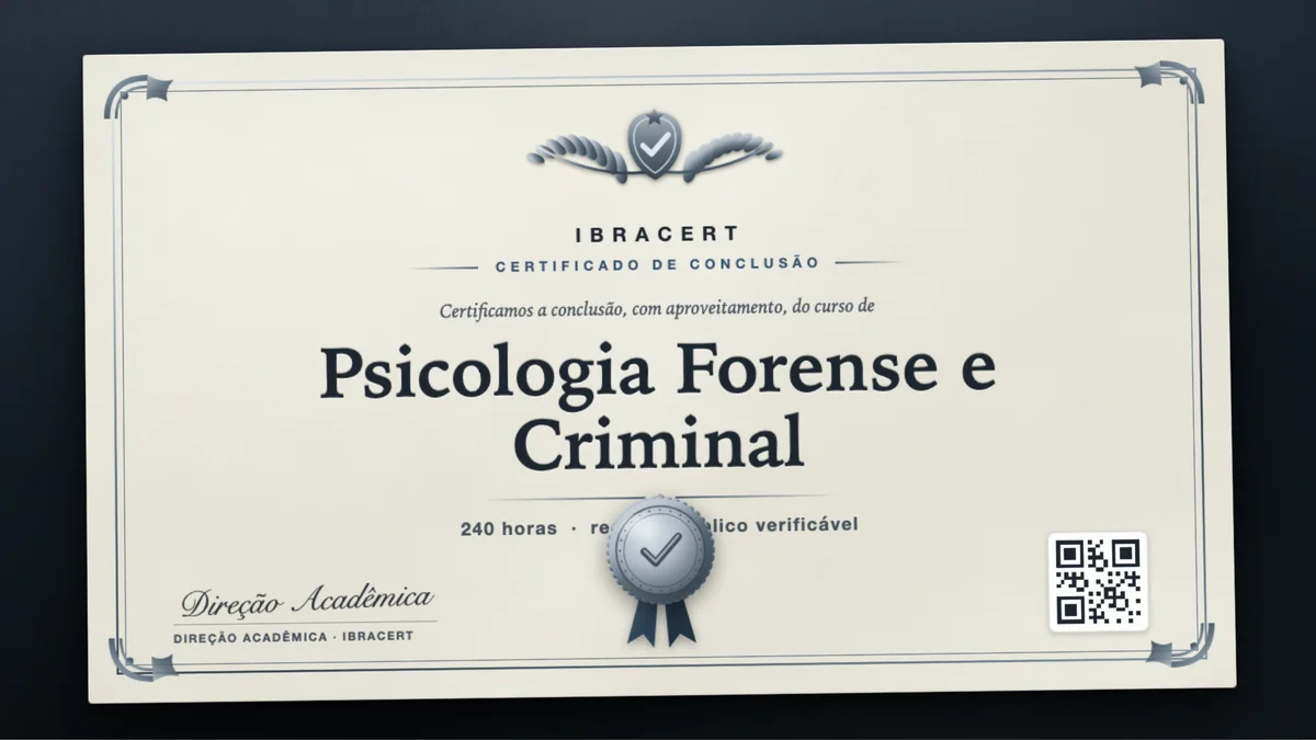 Capa do curso Psicologia Forense e Criminal
