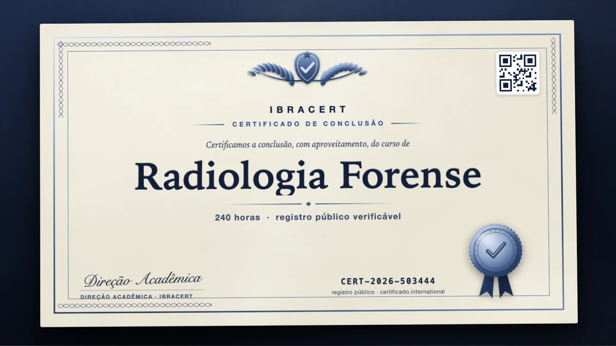 Capa do curso Radiologia Forense